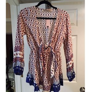 Long-sleeve romper